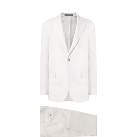 Pure Linen Single-Breasted Suit