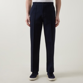 Piqu&eacute; Scuba Straight Leg Trousers