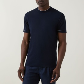 Tipped Knit T-Shirt