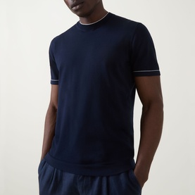 Tipped Knit T-Shirt