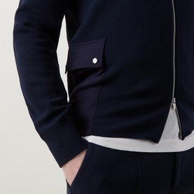 Flap Pocket Zip Sweatshirt