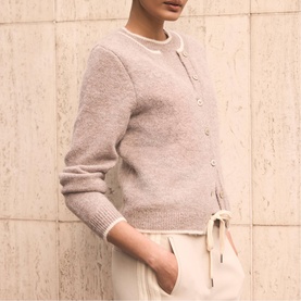 Fawn Double Layered Cardigan
