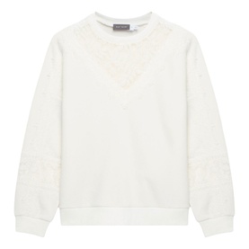 Lace Insert Sweatshirt