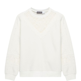 Lace Insert Sweatshirt