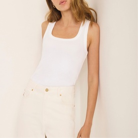 Square Ribbed Tank Top
