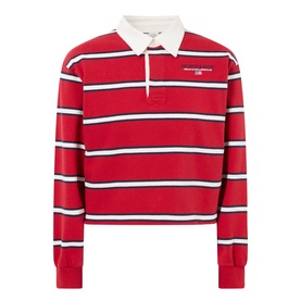Nautical Logo Striped Rugby Sweatshirt