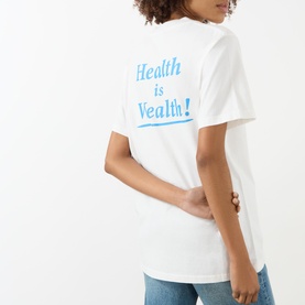 Health Is Wealth Slogan T-Shirt