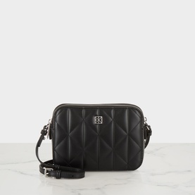 Quilted Emblem Logo Double Zip Camera Bag