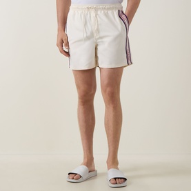 Retro Stripe Icon Logo Swim Shorts