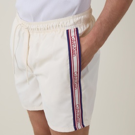 Retro Stripe Icon Logo Swim Shorts