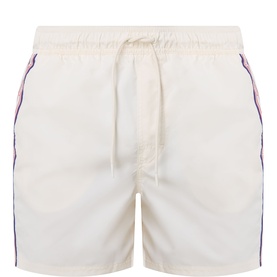 Retro Stripe Icon Logo Swim Shorts