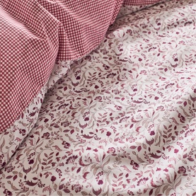 Disty Gingham Duvet Set Berry