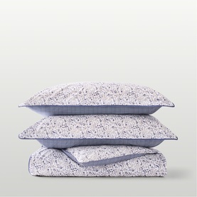 Disty Gingham Duvet Set Slate Blue