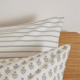 Emma Pinstripe Pillowcase Pair Cream