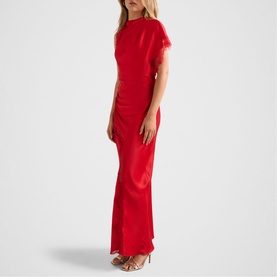 Kody Lace Trim Asymmetric Dress