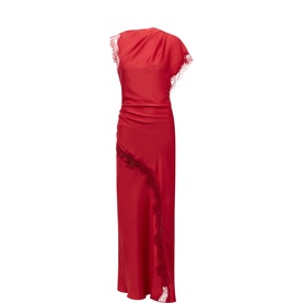 Kody Lace Trim Asymmetric Dress