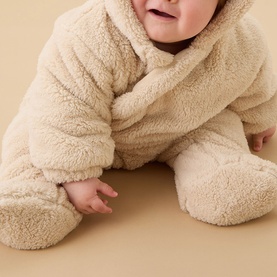 Bear Faux Fur Oversized Pramsuit
