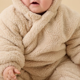 Bear Faux Fur Oversized Pramsuit