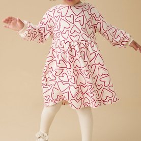 Hearts Logo Flared Dress