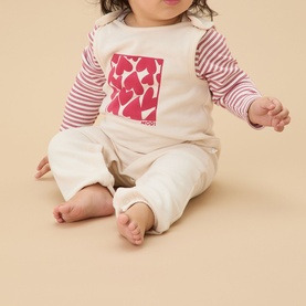 Hearts Logo Dungarees