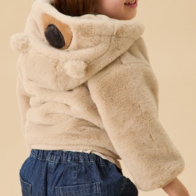 Bear Faux-Fur Hooded Jacket