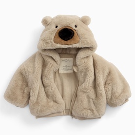 Bear Faux-Fur Hooded Jacket