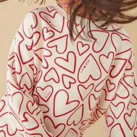 Hearts Logo Oversized Sweatshirt