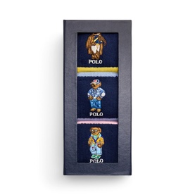 Three-Pack Polo Bear Striped Socks