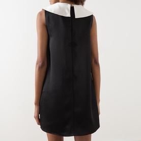 Embellished Bib Mini Shift Dress