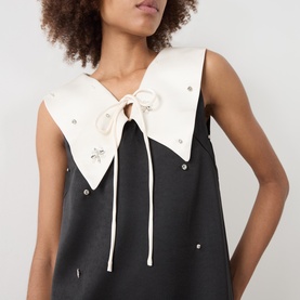 Embellished Bib Mini Shift Dress