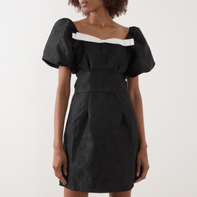 Jacquard Bow Mini Dress