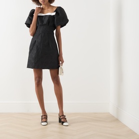 Jacquard Bow Mini Dress