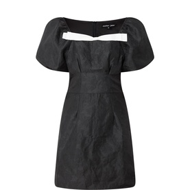 Jacquard Bow Mini Dress