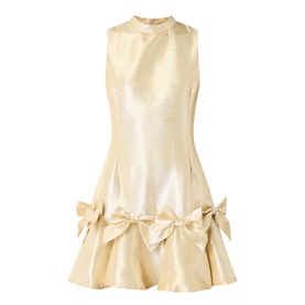 Shimmy Bow Mini Dress