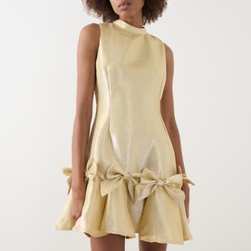 Shimmy Bow Mini Dress