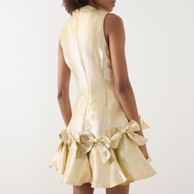 Shimmy Bow Mini Dress