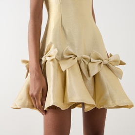 Shimmy Bow Mini Dress