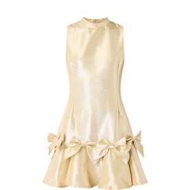 Shimmy Bow Mini Dress