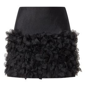 Plume Organza Mini Skirt