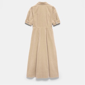 Corduroy Belted Shirt Dress