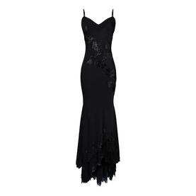 Anastelle Beaded Satin Dress