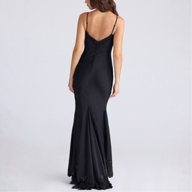 Anastelle Beaded Satin Dress