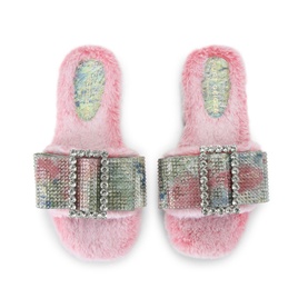 Cosy Bow Faux Fur Slides