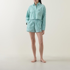 Stripe Monogram Pyjama Top