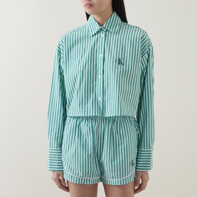 Stripe Monogram Pyjama Top
