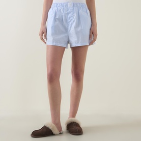 Logo Striped Pyjama Shorts