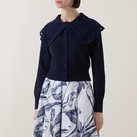 Crochet Collar Cardigan