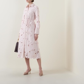Floral Cutwork Shirt Dress