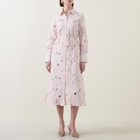 Floral Cutwork Shirt Dress