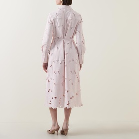 Floral Cutwork Shirt Dress